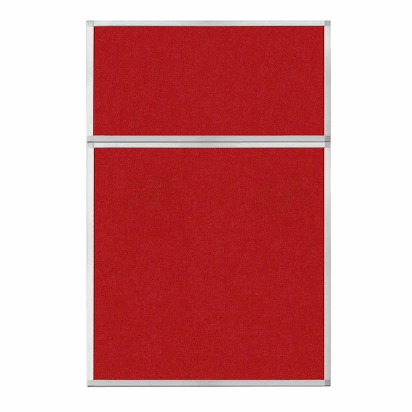 Hush Panel Configurable Cubicle Partition 4' x 6' Red Fabric
